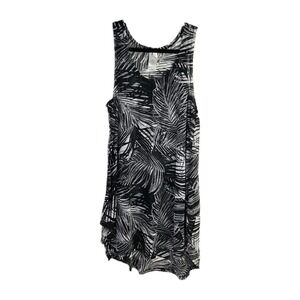 Swimsuits For All Mesh Cover Up Womens 14 16 Palm Print Tank Dress Beach Resort